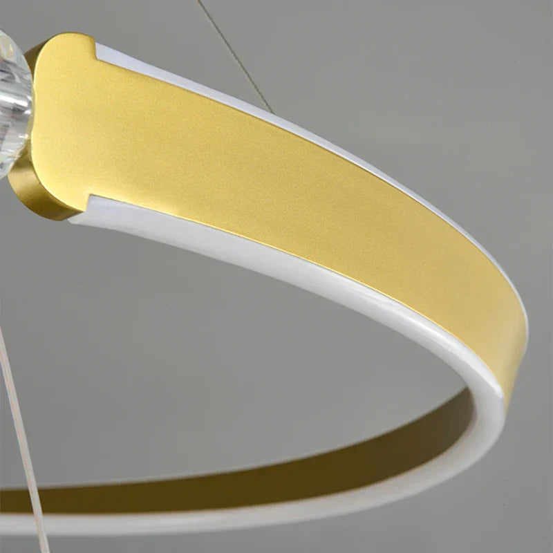 ثريا سقف من ديكوربايتس™ LED باللون الأسود الذهبي، مصباح معلق كريستالي مزخرف لغرفة الطعام وغرفة النوم