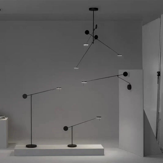 DecorBites™ Black Metal LED Pendant Light: Minimalist Living Room Fixture