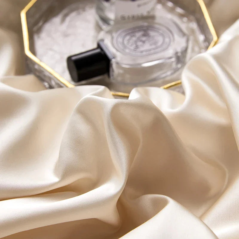 DecorBites™ Lace Silk Cotton Luxury French Wedding Bedding Set for Chic Princess Bedrooms