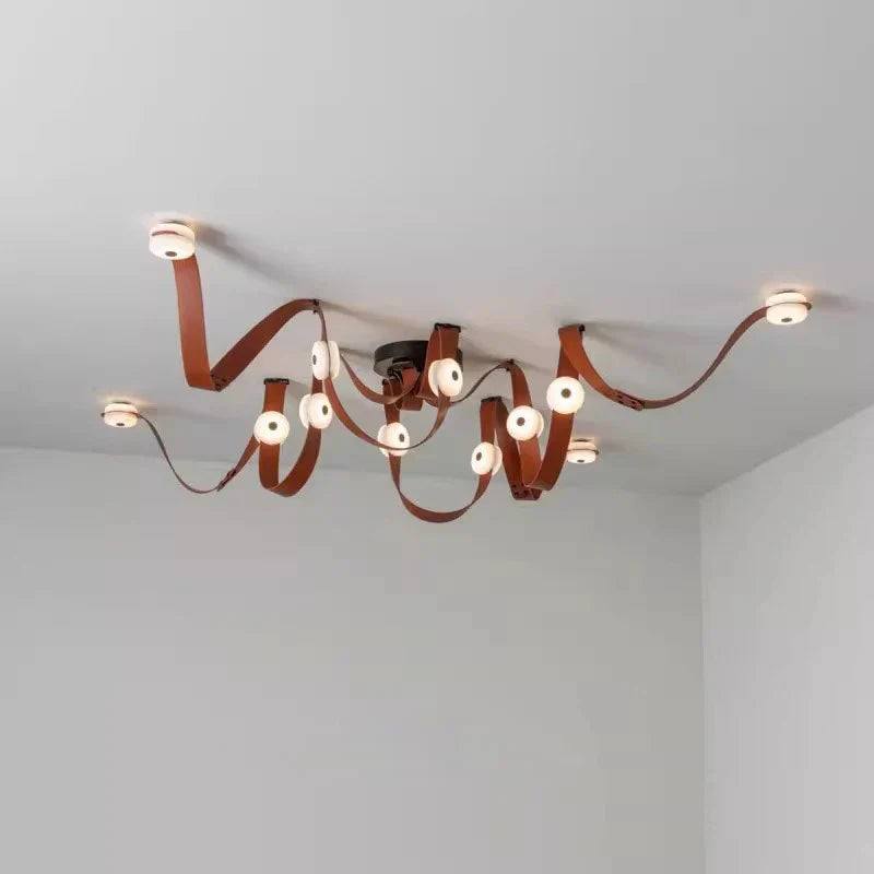 Luces de techo de mármol en cuero Decorbites™ - Lámpara colgante ajustable para comedor y dormitorio