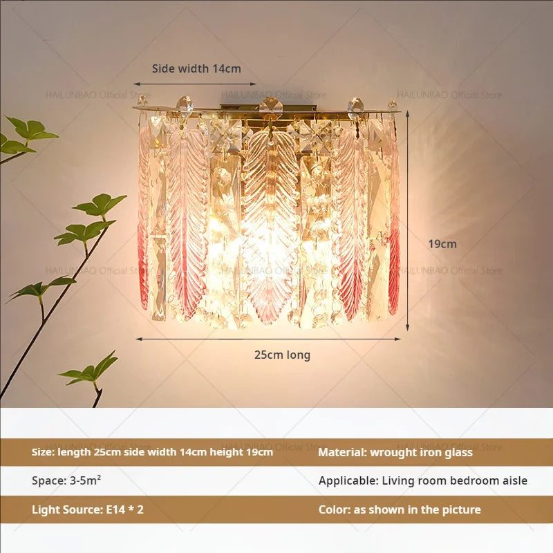 Lámpara de pared DecorBites™ Luxe de cristal para iluminación de pasillos, salas de estar, dormitorios y corredores.