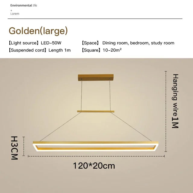 DecorBites™ Aluminum LED Ceiling Chandelier - Modern Design for Kitchen Island, Dining Table, Office, Bar