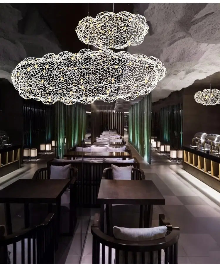 DecorBites™ Gold Cloud Pendant Lights for Home and Restaurant