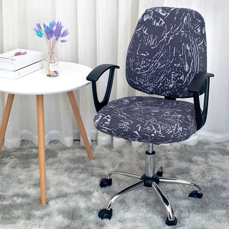 Decobites Printed Spandex Chair Cover: Universal Office Chair Protector for Comfort and Style