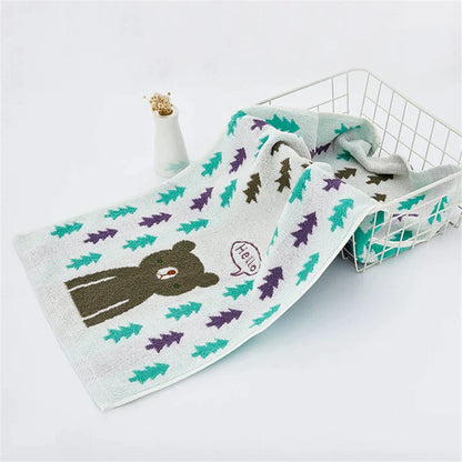 DecorBites™ Kids Cartoon Face Terry Towel - 100% Organic Cotton - High Quality