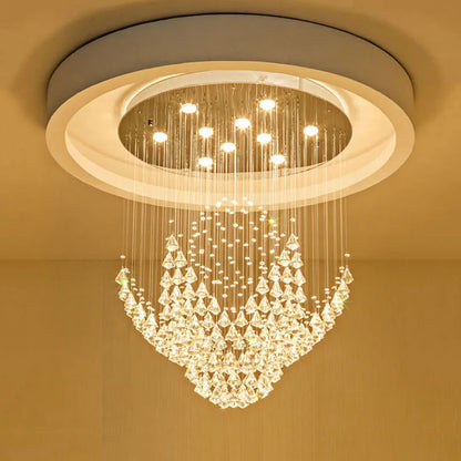DecorBites™ Diamond Crystal Chandelier LED Living Room Hotel Lighting
