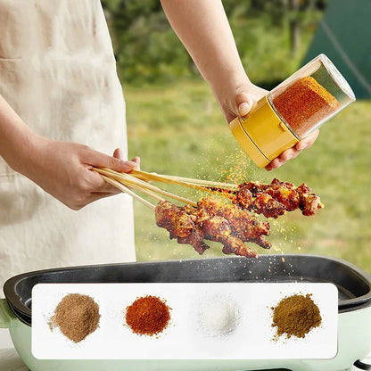 DecorBites™ Glass Spice Dispenser Salt Shaker Sealed Spice Container Peppers Jar