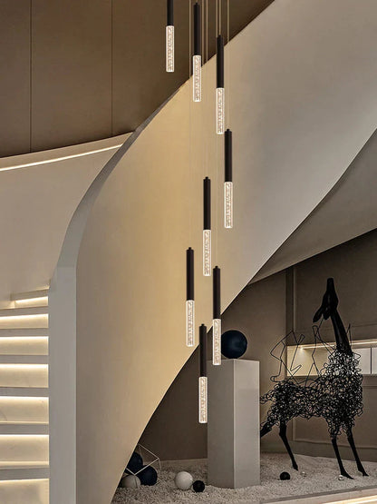 DecorBites™ Cylindrical Chandelier: Modern Nordic Indoor Lighting for Living Room, Staircase & Ceiling