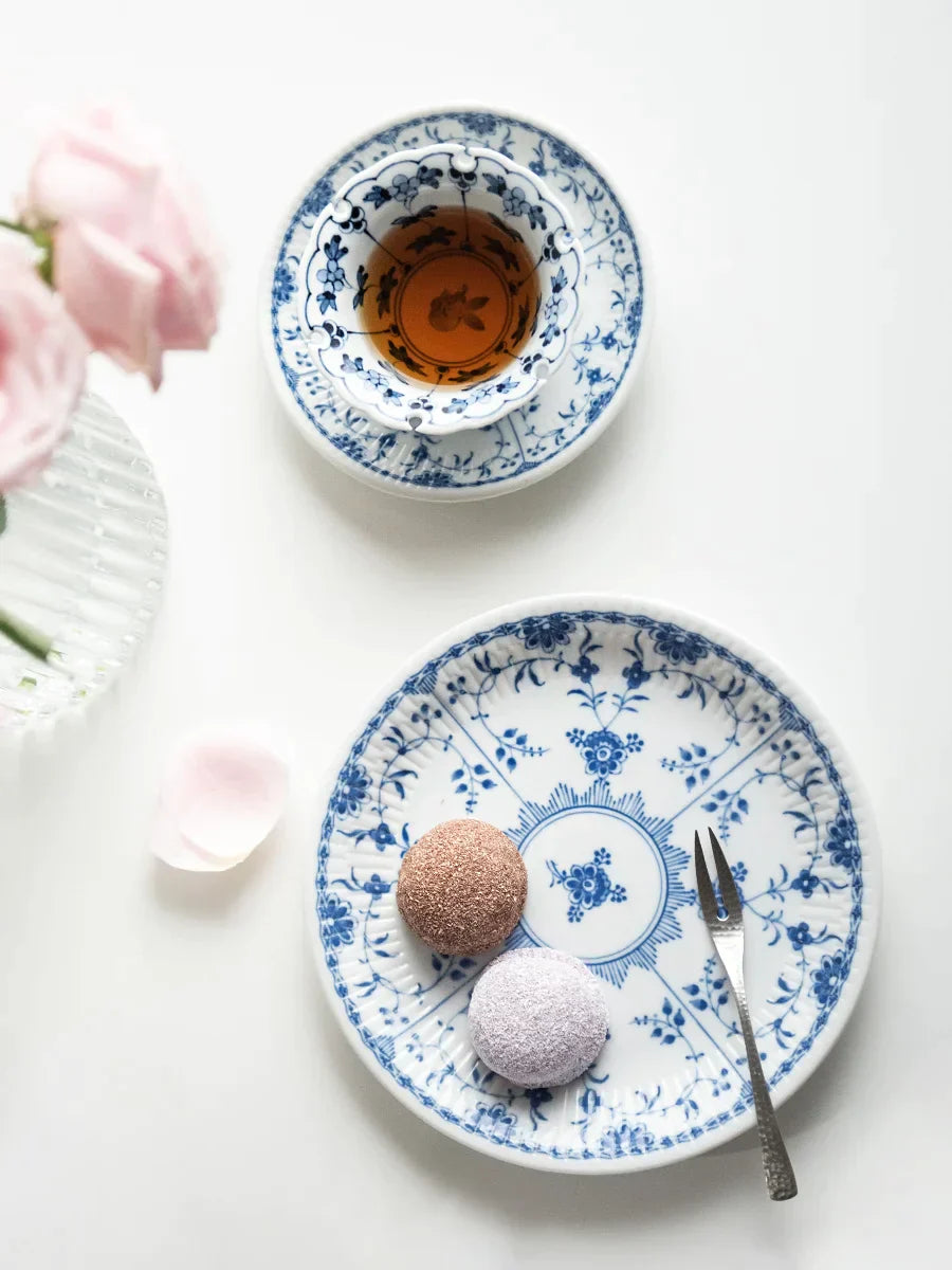 DecorBites™ Blue-and-White Ceramic Dining Set