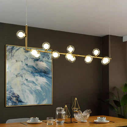 DecorBites™ Glass Black Chandelier Pendant Lamp Nordic Modern Living Room Light