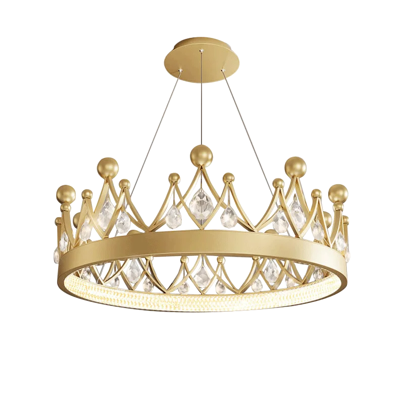 Lámpara colgante de araña de cristal DecorBites™ Crown para decoración de dormitorio y sala de estar
