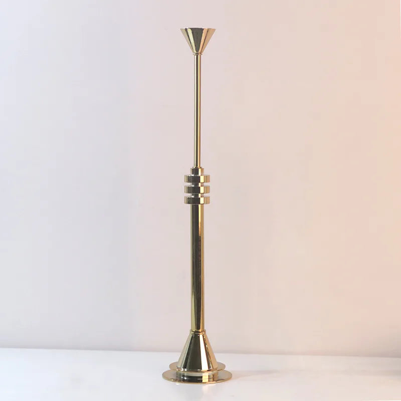 DecorBites™ Gold Geometric Candle Holder Candelabrum for Wedding Centerpieces and Home Decoration