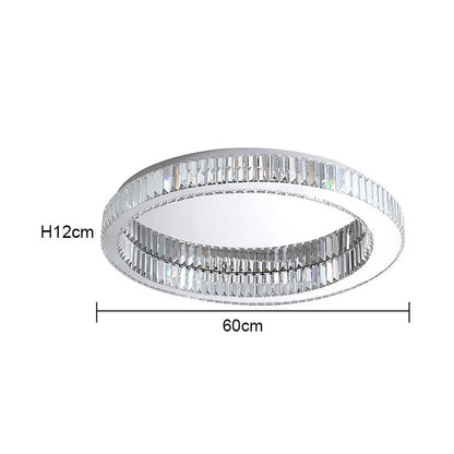 Lámpara de techo circular de cristal DecorBites™: Iluminación LED moderna para interiores, ideal para sala de estar, dormitorio y estudio.