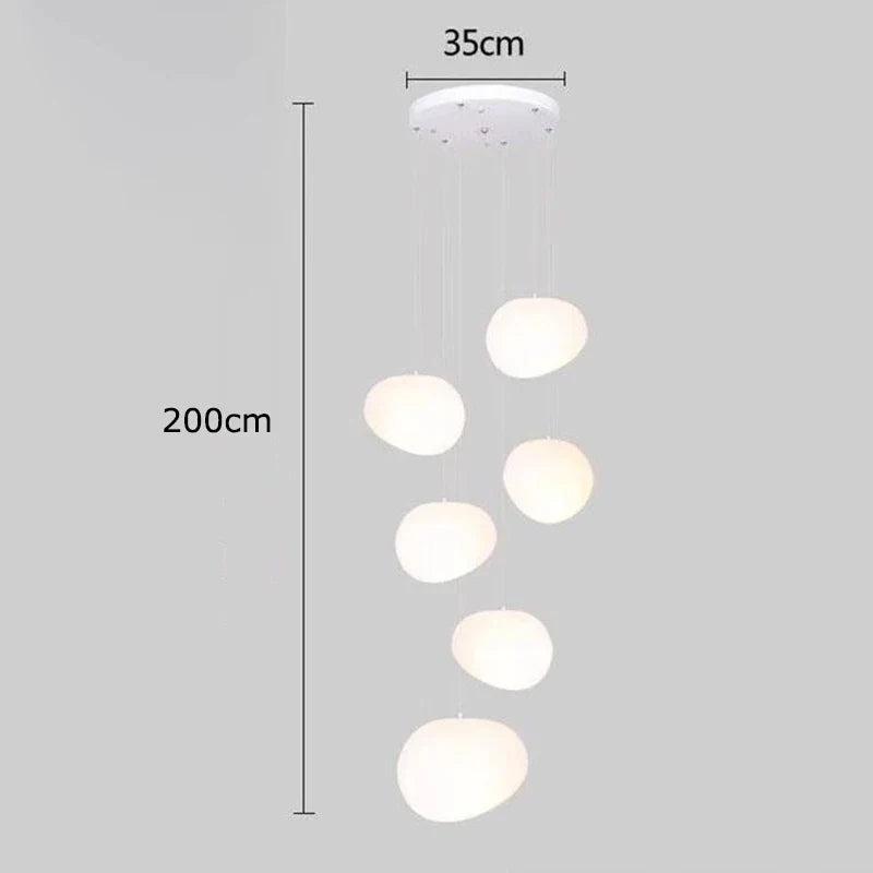 DecorBites™ Crystal Chandelier Stair Pendant Lamp Living Room Interior Lighting