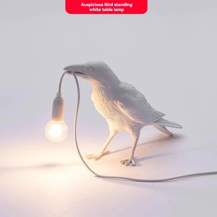 DecorBites™ Lively Bird Resin Table Lamp - Home Decor Lighting for Bedroom, Living Room