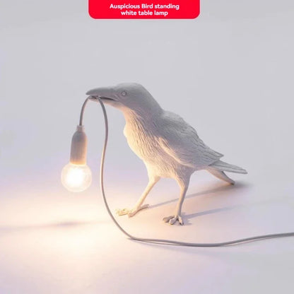 DecorBites™ Lively Bird Resin Table Lamp - Home Decor Lighting for Bedroom, Living Room
