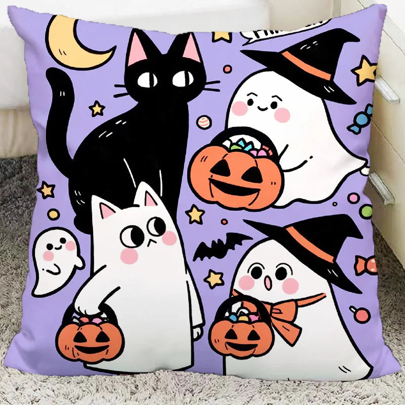 DecorBites™ Halloween Plush Cartoon Pillow for Living Room and Bedroom, Festive Decoration