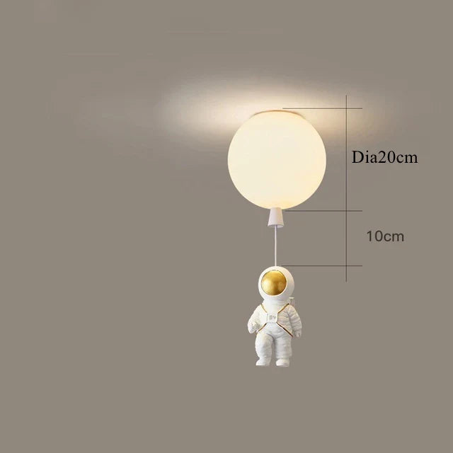 Lámpara colgante de bola de cristal de astronauta LED™ Decorbites para habitación de niños