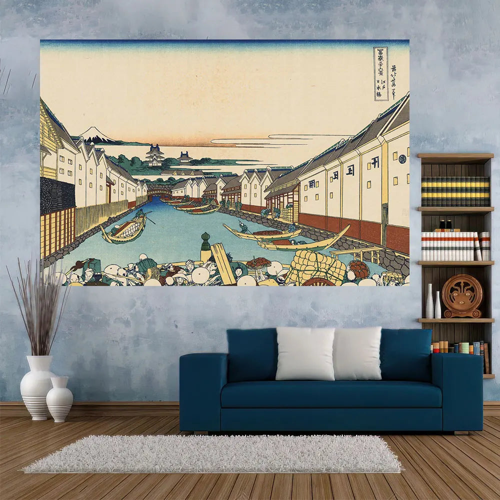 Fugaku Scenery Tapestry for Vintage Wall Art Aesthetic Home Decor by Decobites.