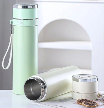 Tumbler de acero inoxidable de 400 ml con aislamiento al vacío Decorbites™ para hombres, taza térmica de color sólido