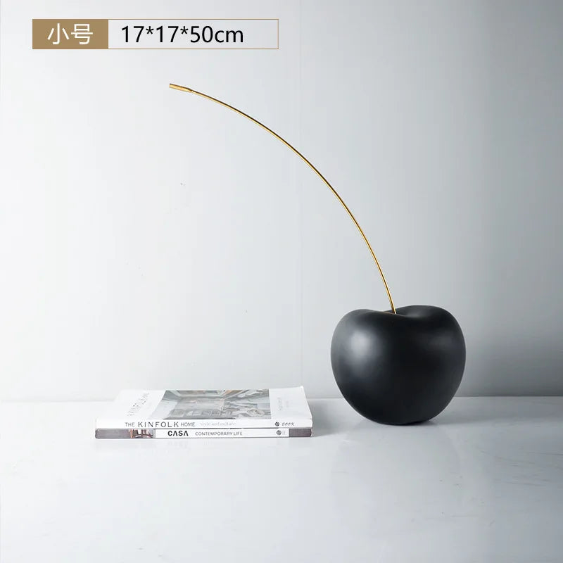 DecorBites™ Black Cherry Resin Sculpture Abstract Fruit Home Decor Figurine