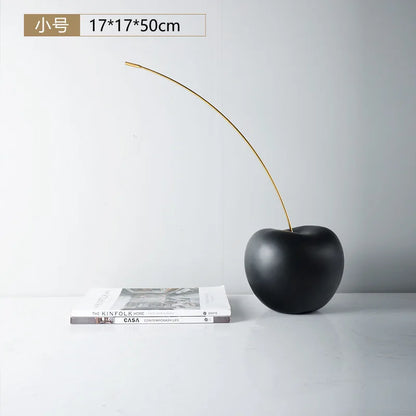DecorBites™ Black Cherry Resin Sculpture Abstract Fruit Home Decor Figurine