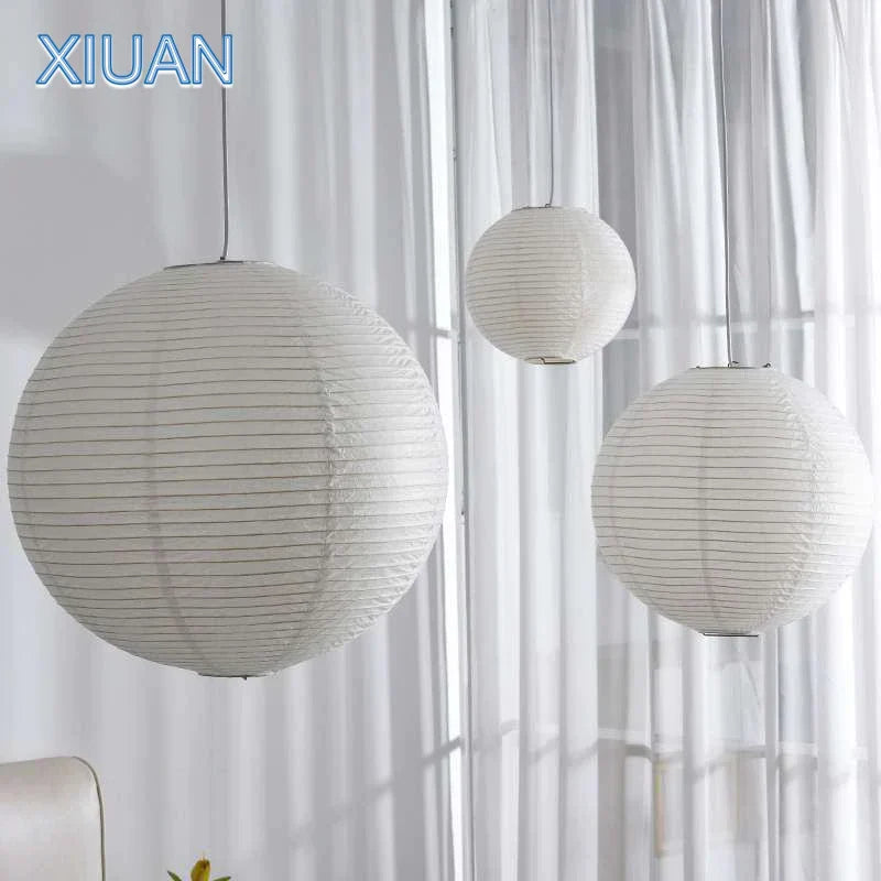 DecorBites™ Japanese Style LED E27 Round Ball Pendant Lamp for Home Decor