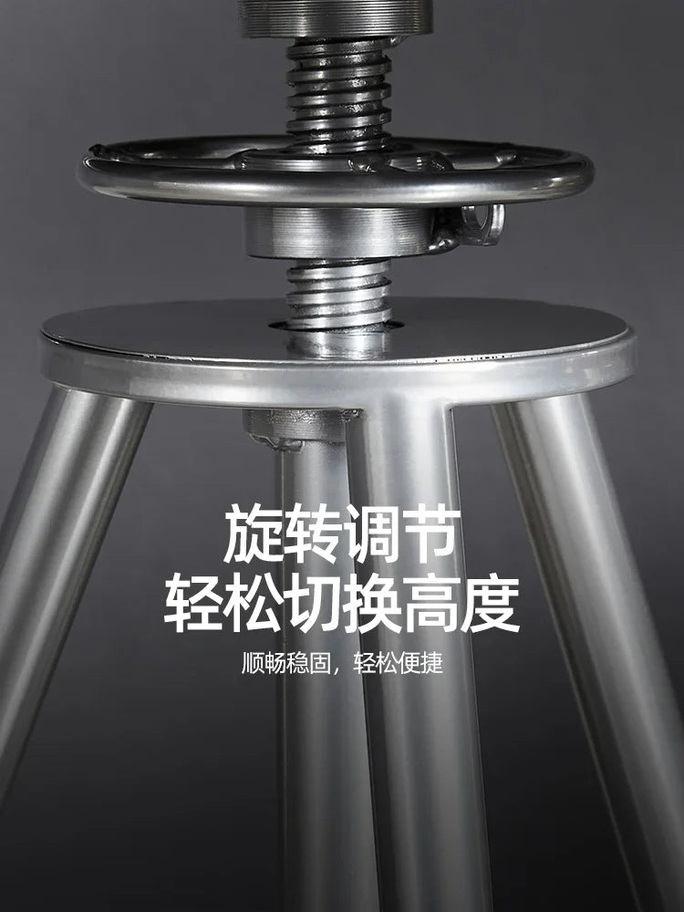 DecorBites™ Industrial Iron Art Solid Wood Dining Chair for Coffee Shop & Bar