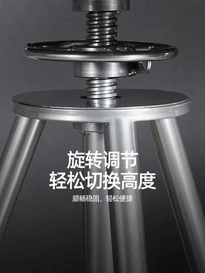 DecorBites™ Industrial Iron Art Solid Wood Dining Chair for Coffee Shop & Bar