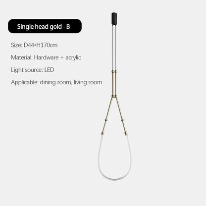 SANDYHA Modern Bamboo Chandelier LED