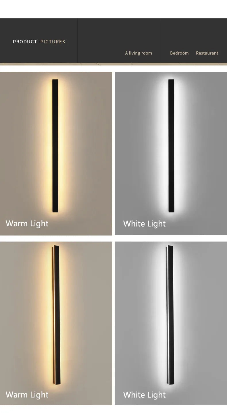 SLL Black Modern Waterproof Wall Light