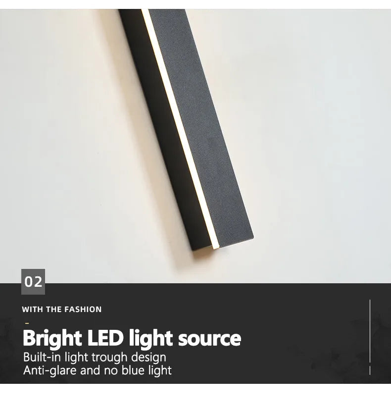 SLL Black Modern Waterproof Wall Light