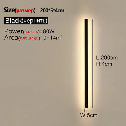 SLL Black Modern Waterproof Wall Light