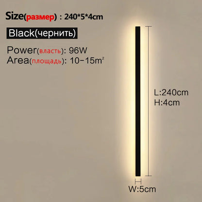 SLL Black Modern Waterproof Wall Light