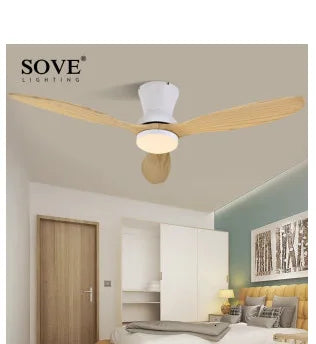 SOVE Modern White LED Ceiling Fan