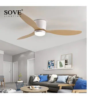 SOVE Modern White LED Ceiling Fan