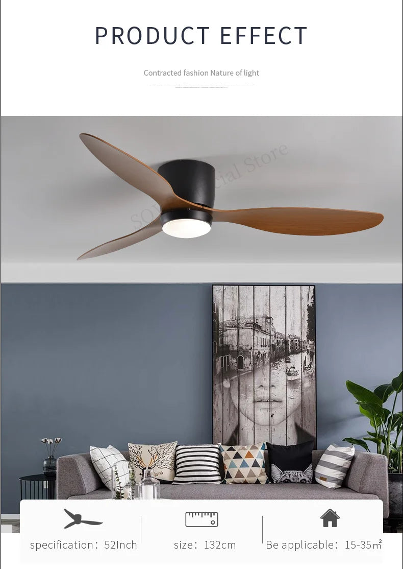 SOVE Modern White LED Ceiling Fan