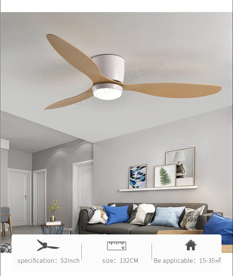 SOVE Modern White LED Ceiling Fan