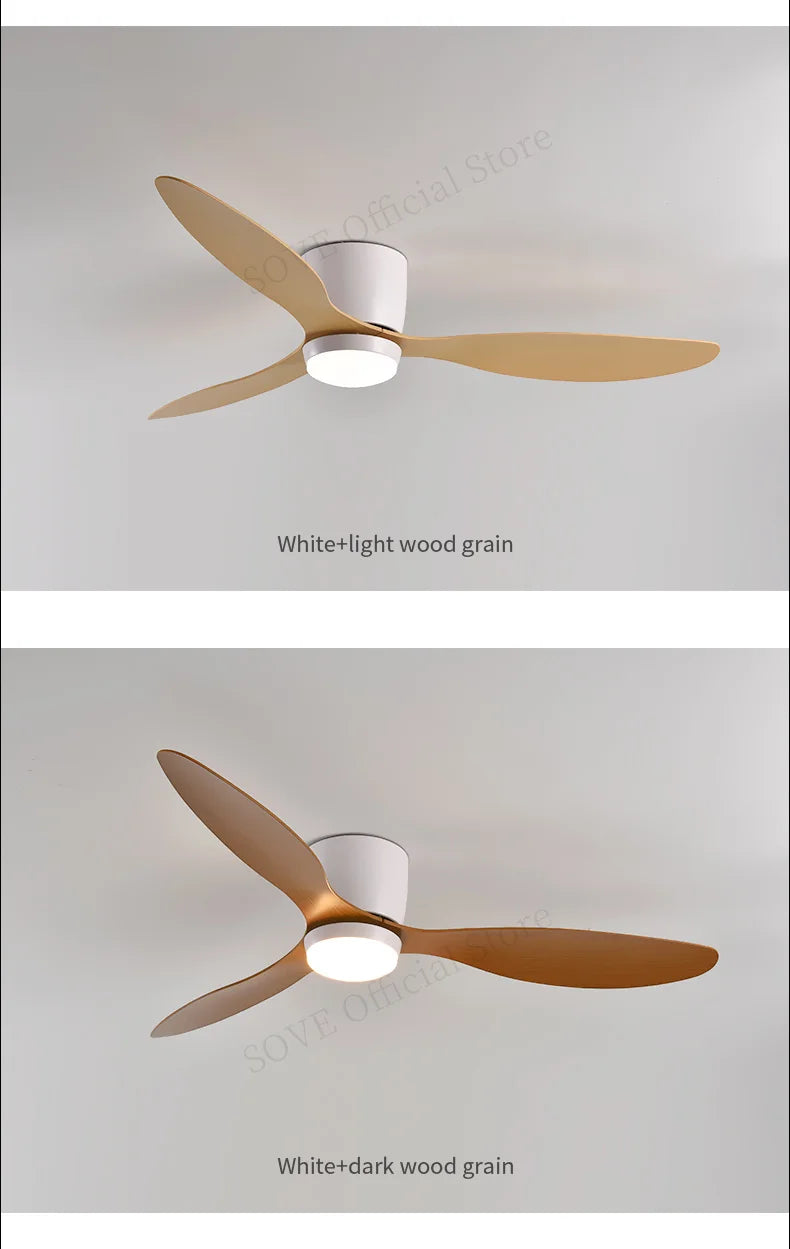 SOVE Modern White LED Ceiling Fan