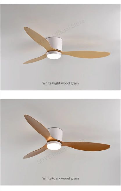 SOVE Modern White LED Ceiling Fan