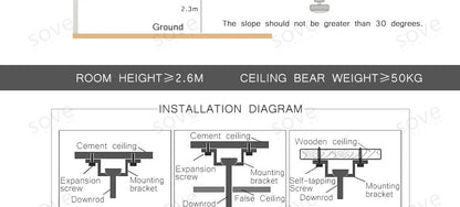 SOVE Modern White LED Ceiling Fan