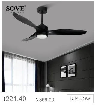 SOVE Modern White LED Ceiling Fan