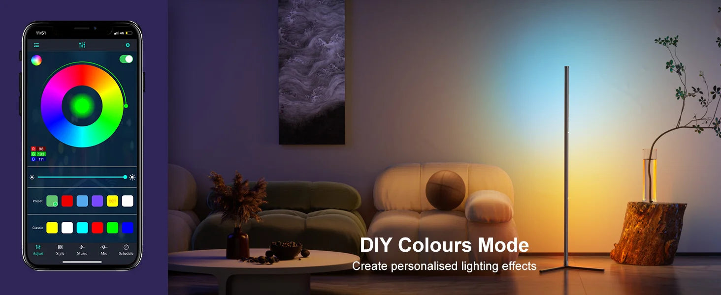 SUIDHOME Smart RGB Colour Floor Lamp