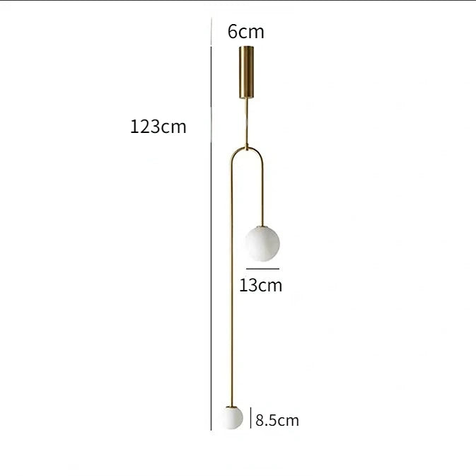 DecorBites™ Double Head Glass Ball Pendant Lights for Hotel Bedroom and Bathroom