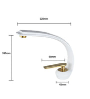 Gold Black Brass Faucet With Single Handle