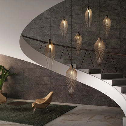 DecorBites™ Leaf Chandelier LED Pendant Light Modern Minimalist Hanging Lamp for Home Decor