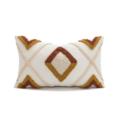 DecorBites™ Boho Loop Tufted Tassel Pillow Cover - Ethnic Embroidered Decorative Cushion