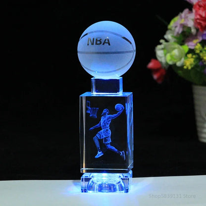 DecorBites™ Crystal Lights Basketball Table Lamp for Bed Room Decor