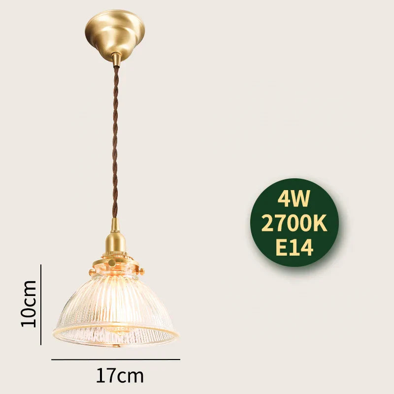 Lámpara colgante LED DecorBites™ de cristal con casquillo de cobre para decoración nórdica moderna del hogar