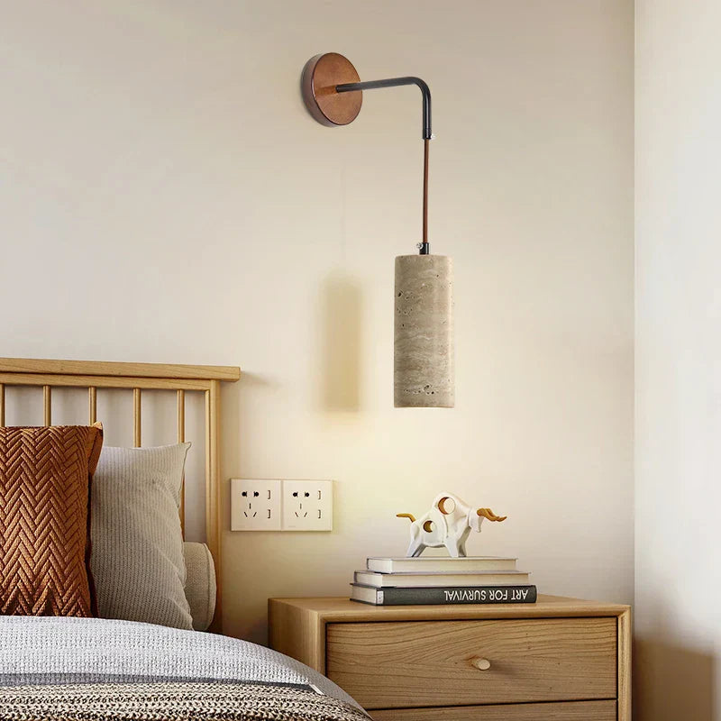 DecorBites™ مصباح حائط LED قابل للتعديل من الترافرتين الأصفر لإضاءة الدرج لديكور المنزل